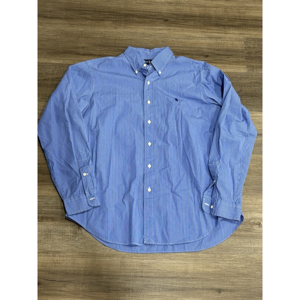 Ralph Lauren Long Sleeve Button Down Men's Size Large Striped Cotton Classic Fit - Picture 4 of 6